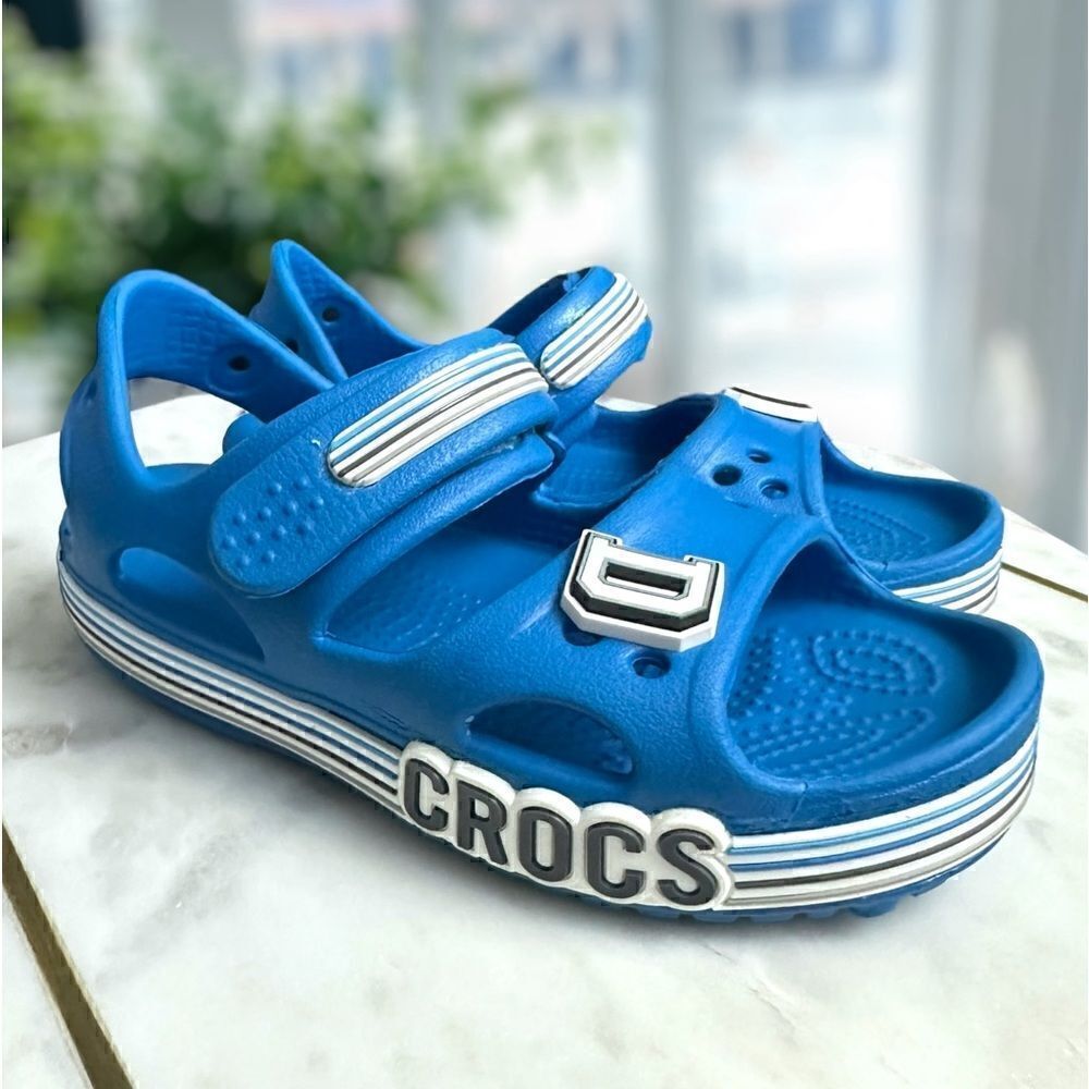 CROCS Toddler Kids Childrens Crocband Sandals Blue size 12C - Picture 3 of 16